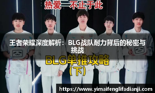 王者荣耀深度解析：BLG战队耐力背后的秘密与挑战