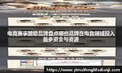 电竞赛事赞助品牌盘点哪些品牌在电竞领域投入最多资金与资源